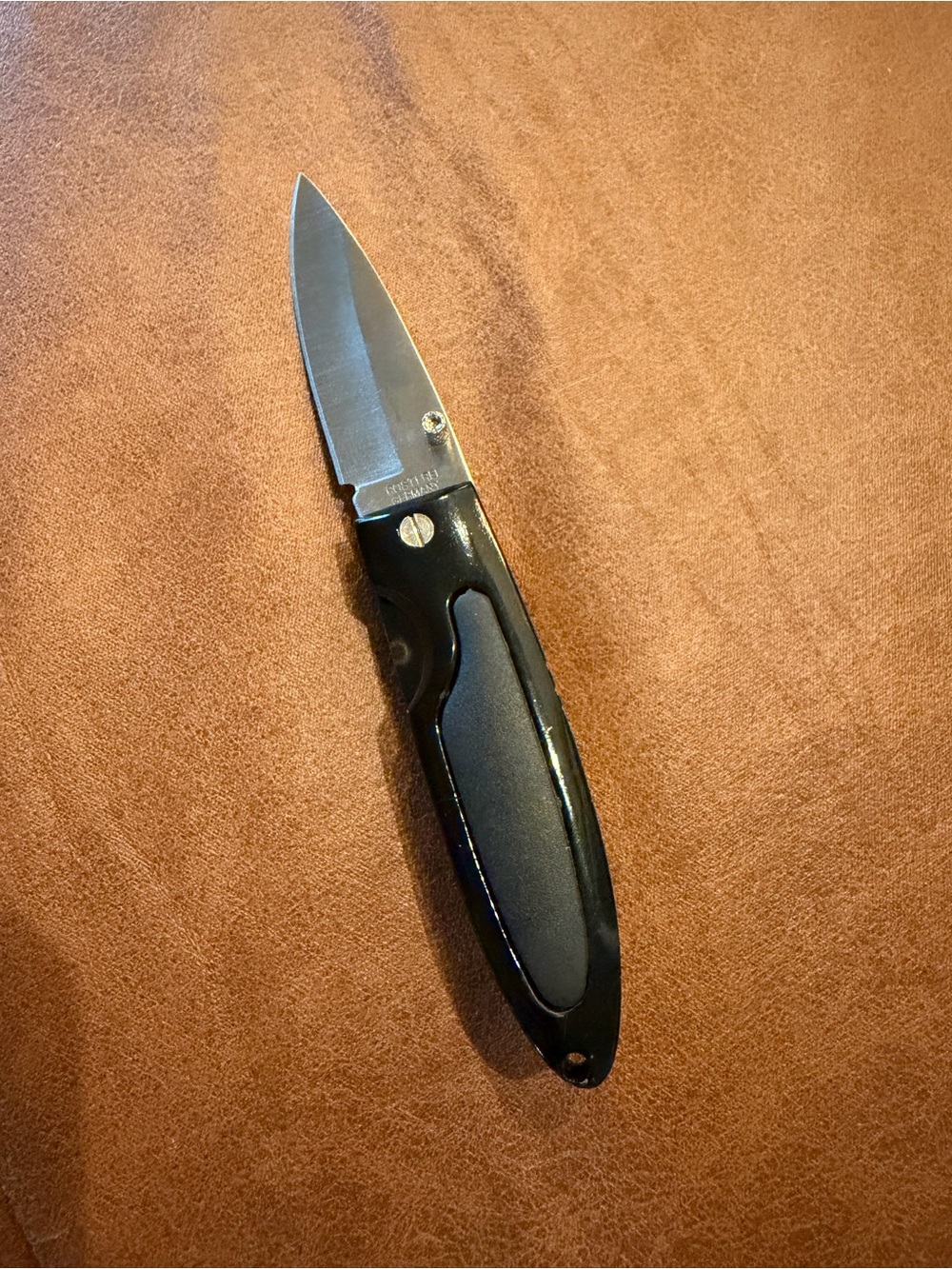 Men's Black Folding Pocket Knife - Sleek Everyday Carry
